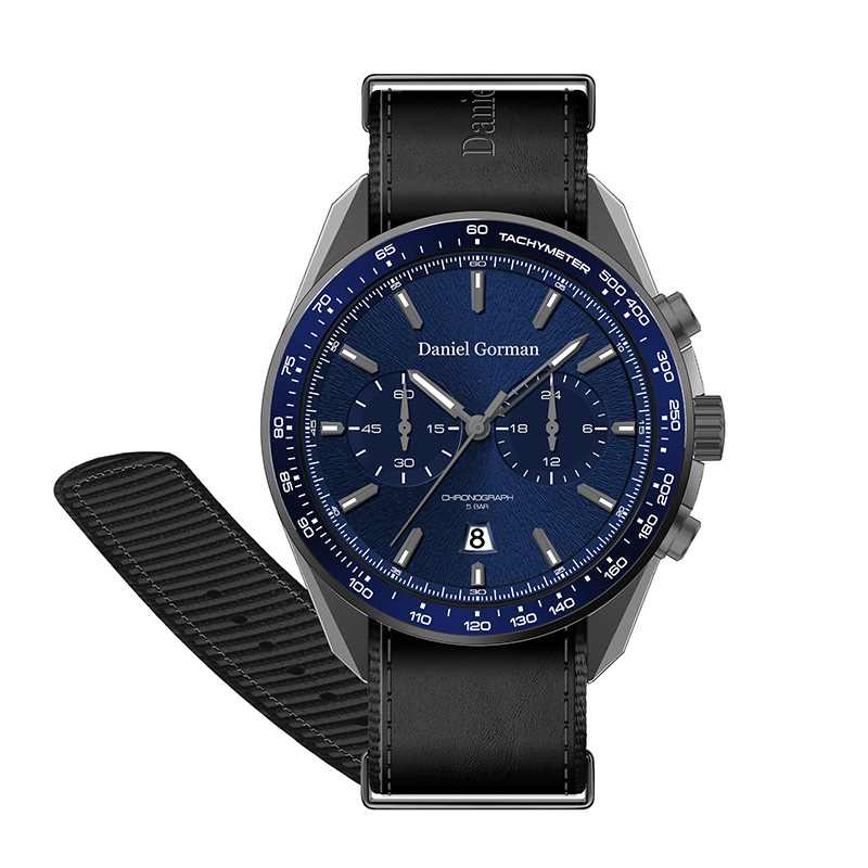 2022 Daniel Gormandg9005 Đồng hồnam sang trọng Logo tùy chỉnh Đồng hồ đeo tay tự động bằng thép không gỉ Double Tourbillon Watch